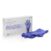 Exam Glove McKesson Confiderm® 3.0 Medium NonSterile Nitrile Standard Cuff Length Textured Fingertips Blue Not Chemo Approved